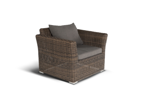 Кресло "Капучино" из искусственного ротанга, цвет коричневый
