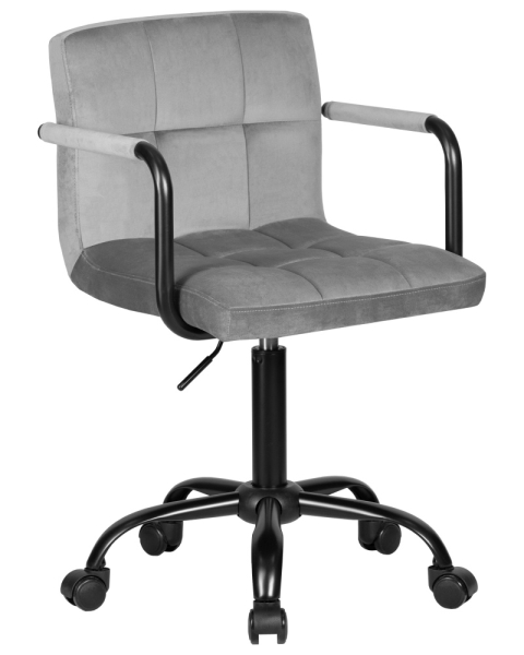 Офисное кресло для персонала TERRY BLACK, серый велюр (MJ9-75)