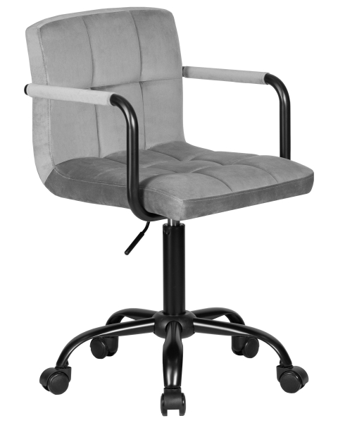 Офисное кресло для персонала TERRY BLACK, серый велюр (MJ9-75)