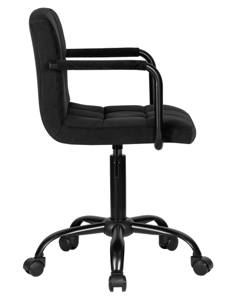 Офисное кресло для персонала TERRY BLACK, черный велюр (MJ9-101)