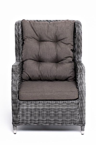 Раскладное плетеное кресло "Форио", цвет графит
