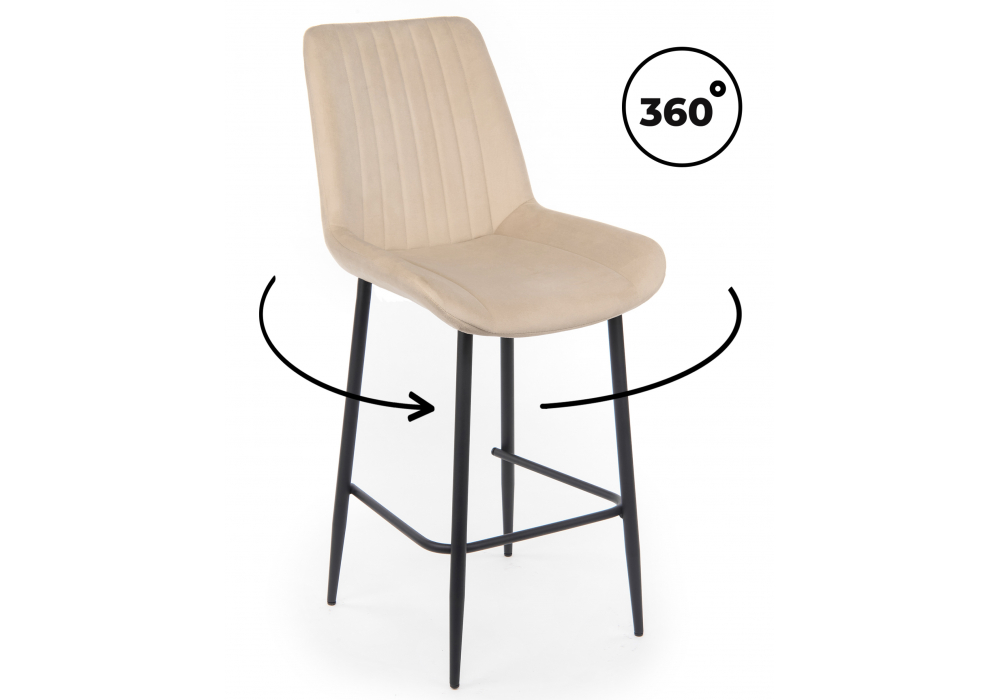 Барный стул Седа 360 бежевый (zd 210), черный np