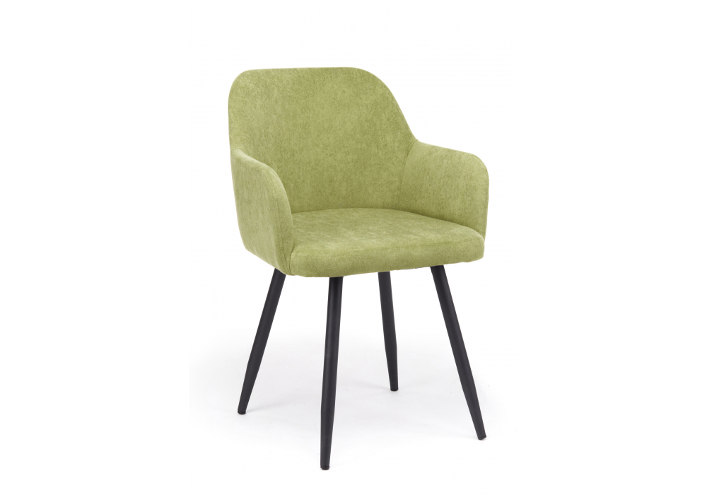 Стул на металлокаркасе Инфини зеленый (ocean 013), черный