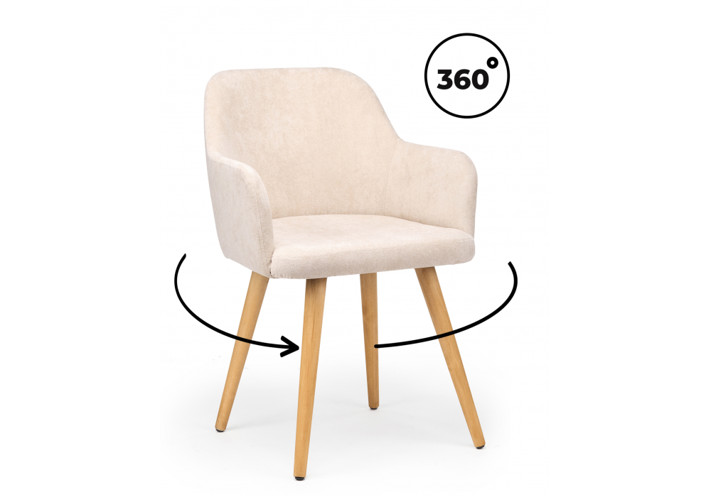 Стул деревянный Инфини 360 латте (ocean 003), светлое дерево