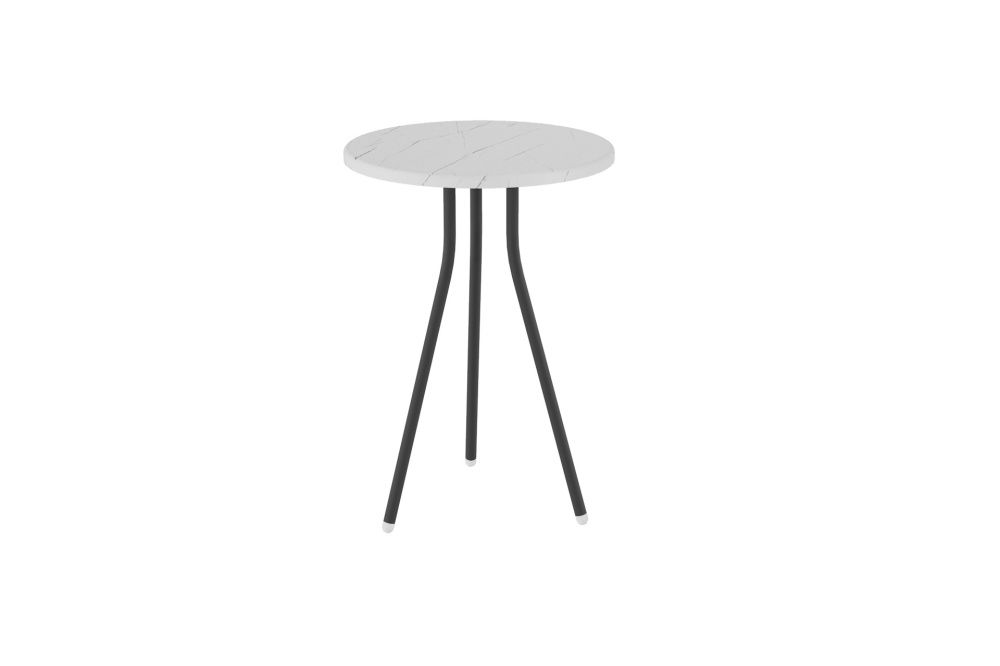 Стол журнальный Слай белый мрамор