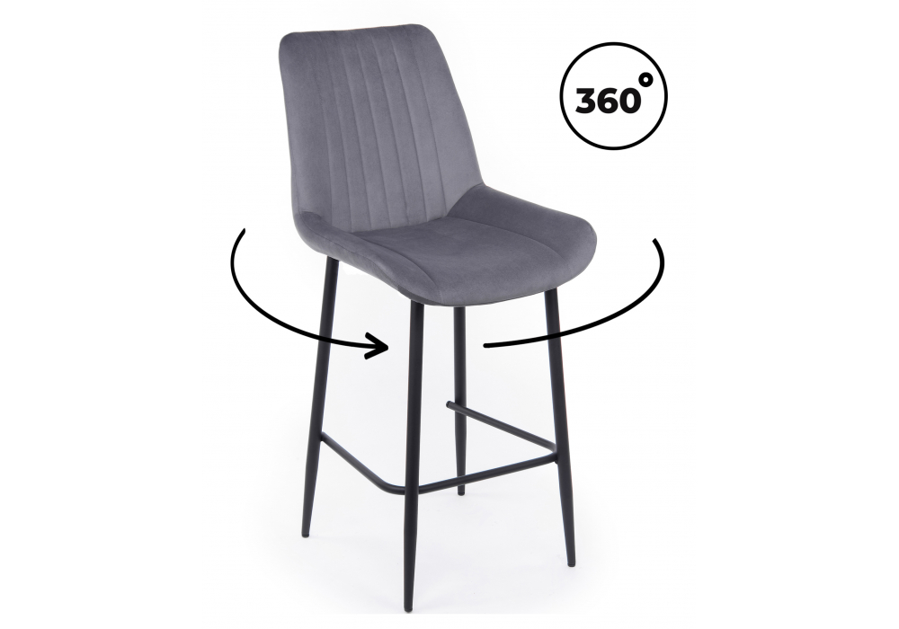 Барный стул Седа 360 темно-серый (zd 995), черный np