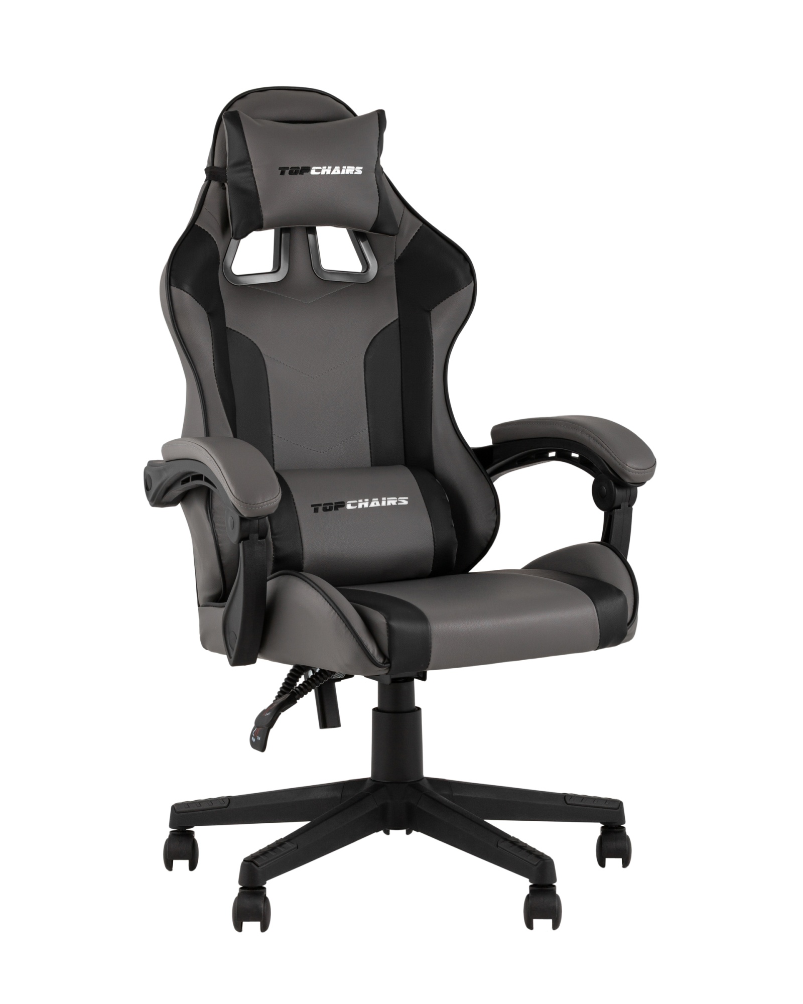 Кресло спортивное Commander TopChairs серо-черный