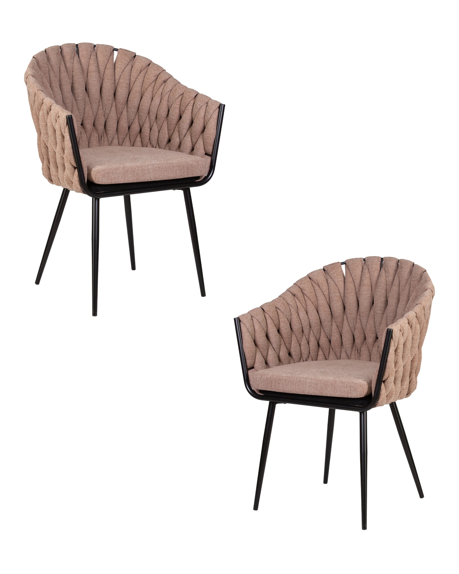 Набор 2 шт Стул обеденный MATILDA, коричневая ткань (LAR 275-3)