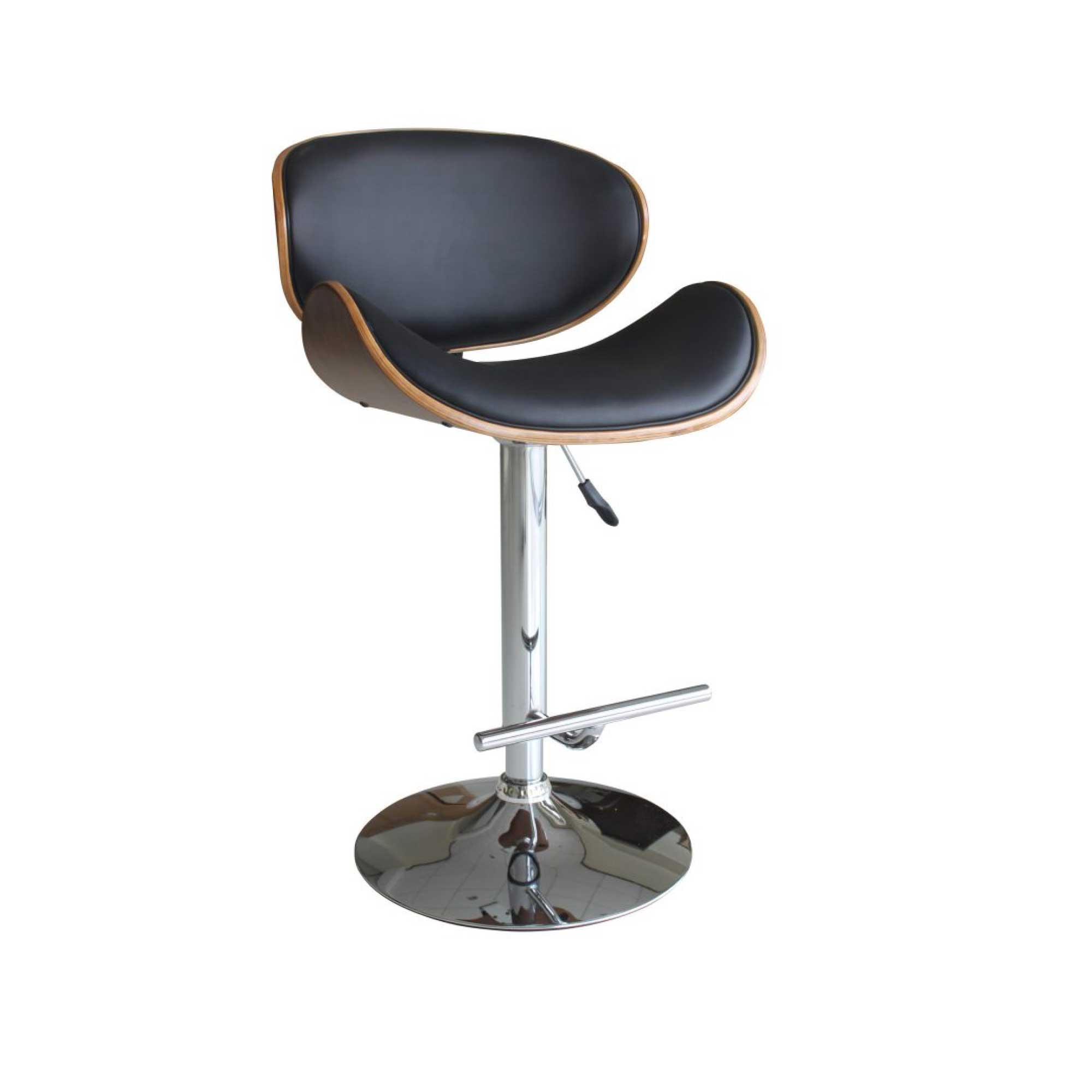 Барный стул коричневый с регулируемой высотой