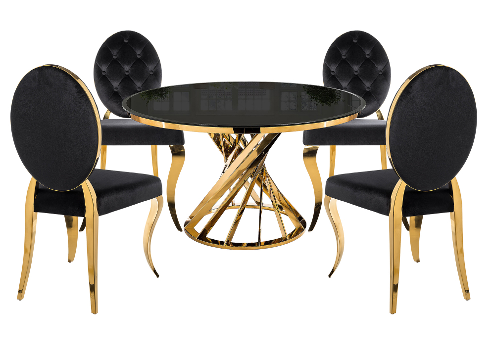 Обеденная группа Вандер black, gold Обеденная группа Вандер black, gold