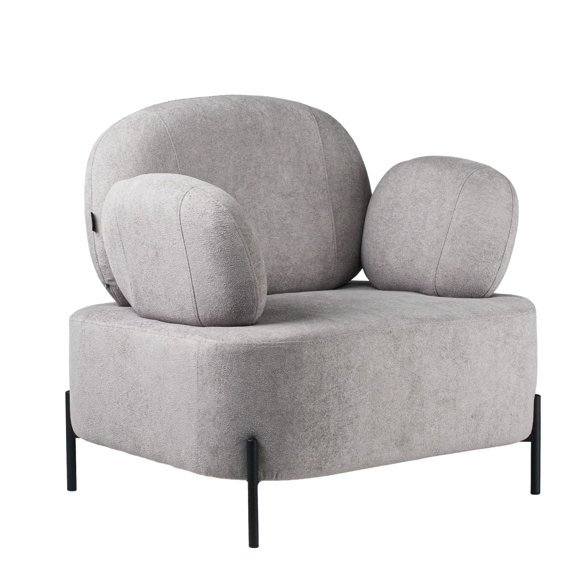 Кресло Джой букле серый MOSS 960