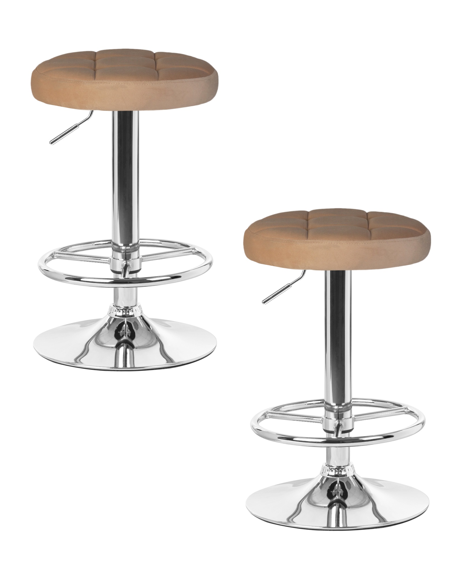 Набор 2 шт Табурет барный BRUNO, бежевый велюр (MJ9-10)