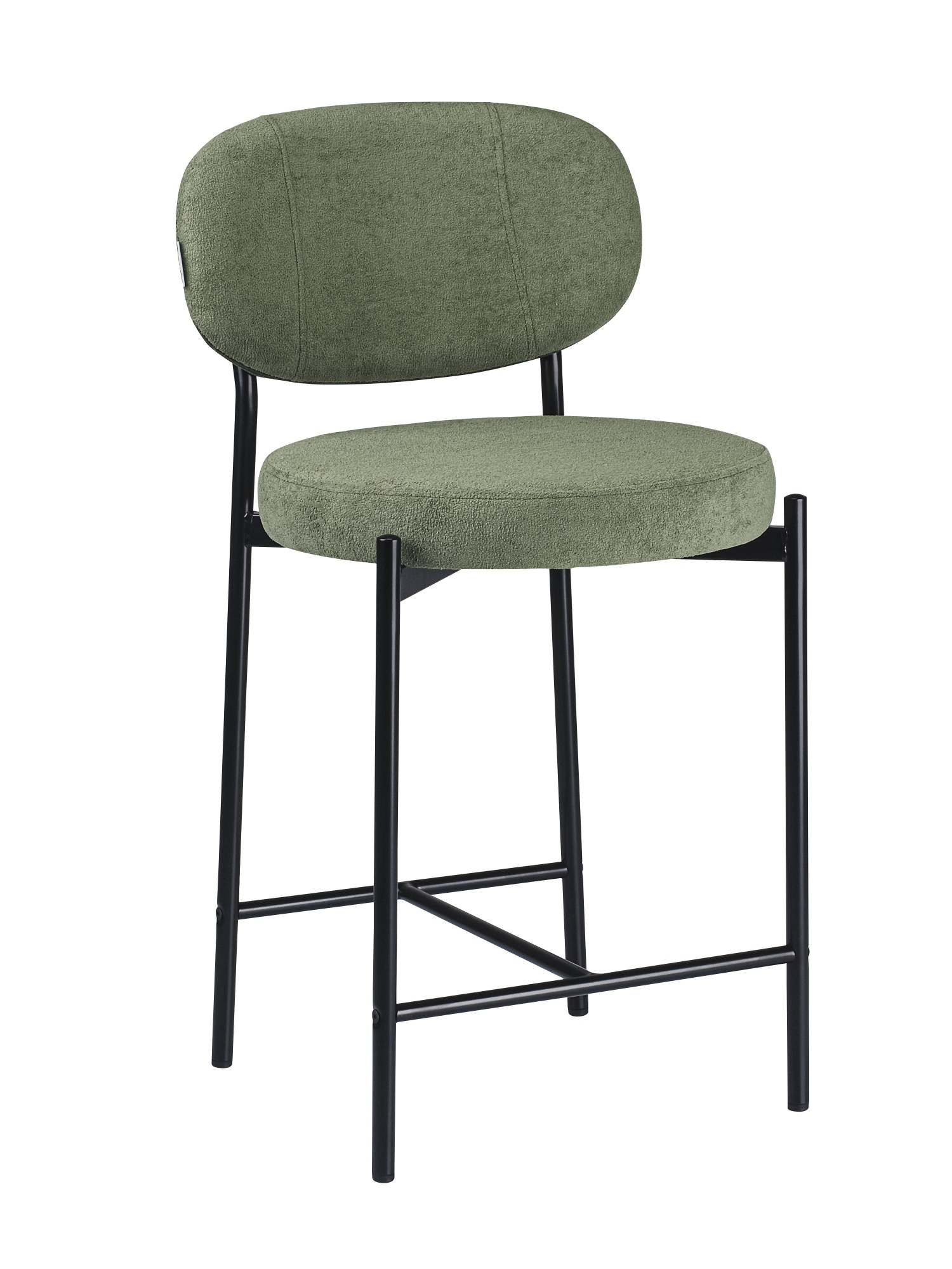 Стул полубарный MASO букле зеленый MOSS 615