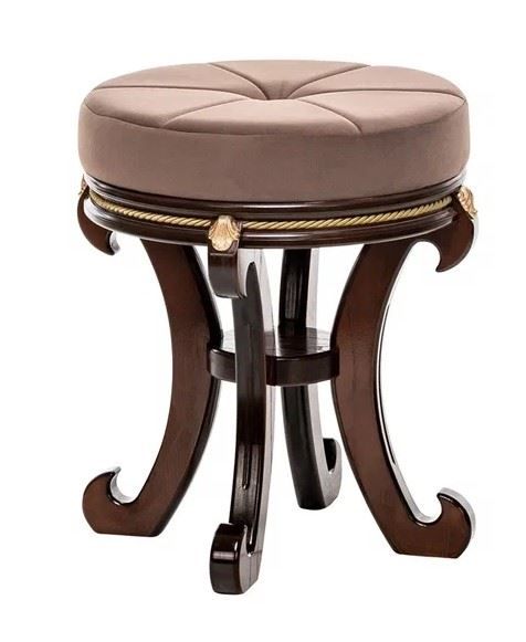 Банкетка Глория темное дерево и коричневый, дерево и ткань