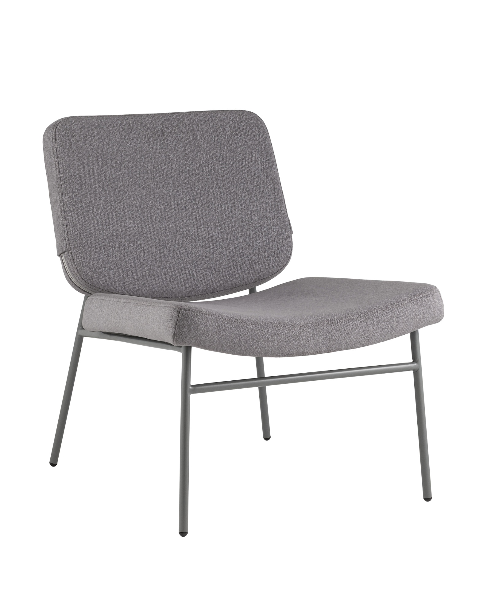 Кресло Эбигейл велюр серый, каркас серый