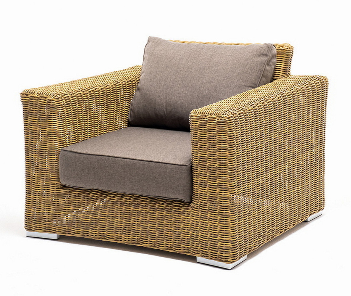 "Боно" кресло из искусственного ротанга, соломенный