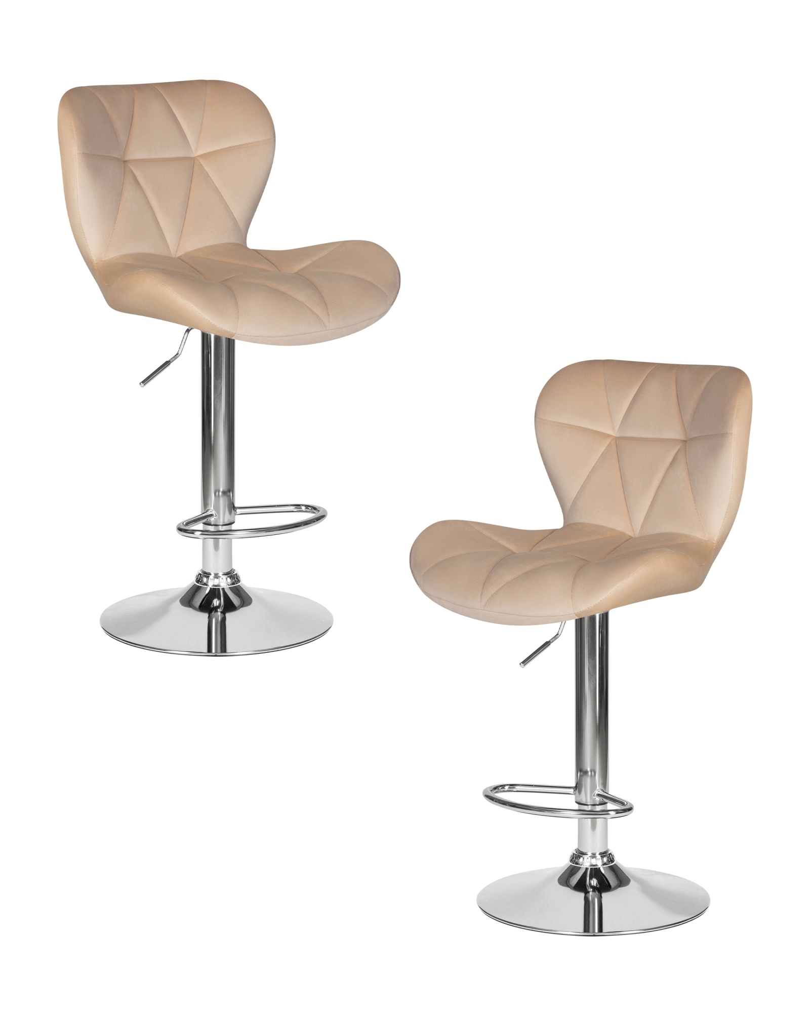 Набор 2 шт Стул барный BARNY, бежевый велюр (MJ9-10)
