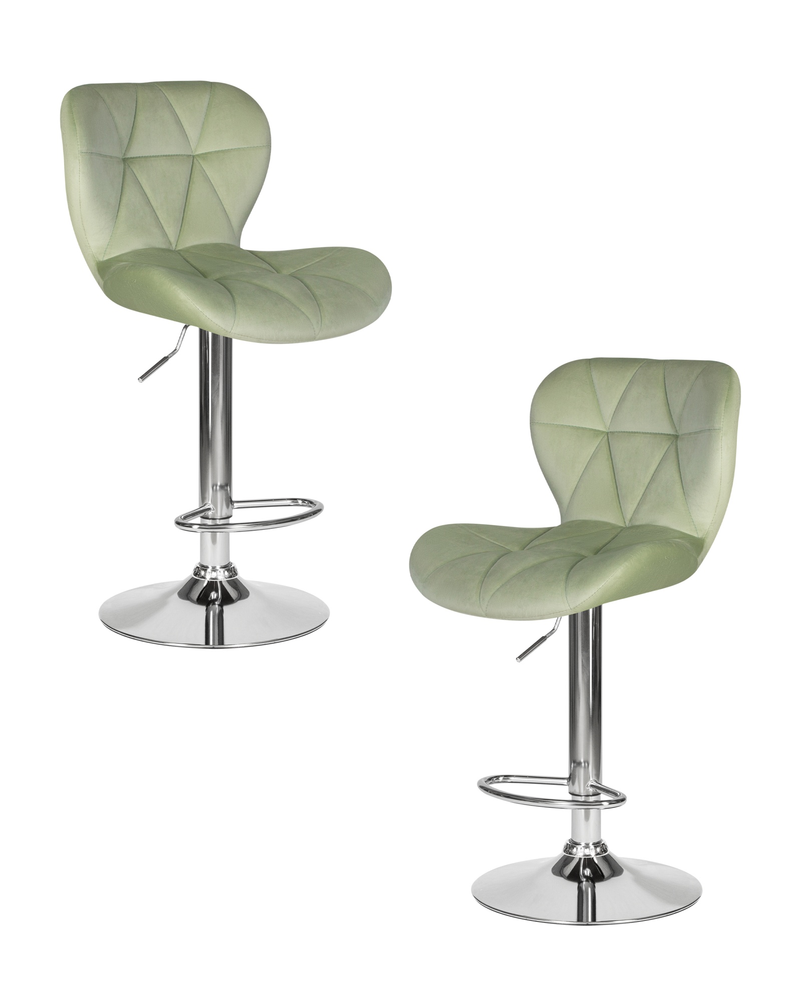 Набор 2 шт Стул барный BARNY, мятный велюр (MJ9-87)