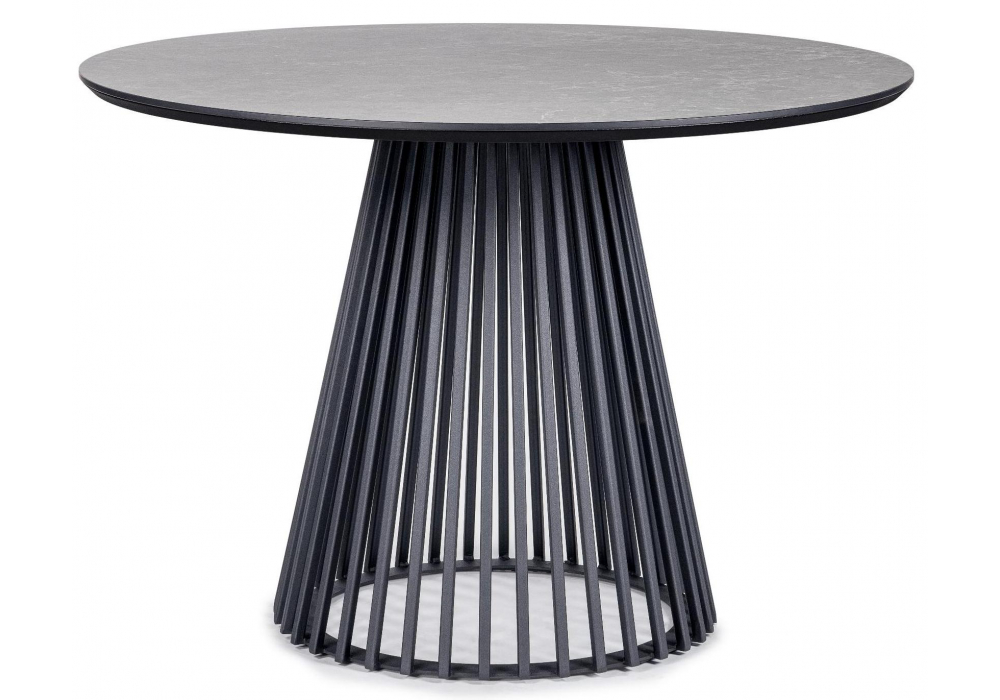 Керамический стол Нэнси 110 темно-серый, черный