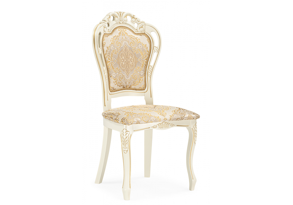 Стул деревянный Bronte молочный, патина Стул деревянный Bronte молочный, патина