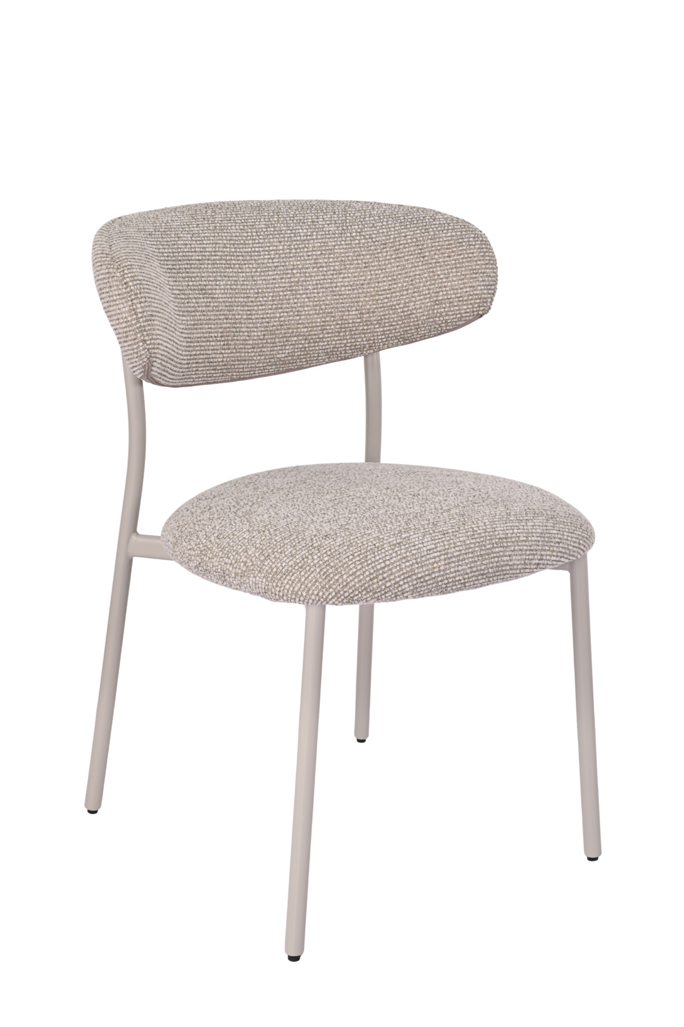 Стул обеденный Ayla бежево-зеленый кремовые ножки