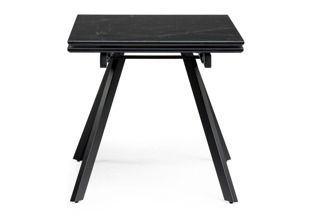 76 черный. Обеденный стол прямоугольный черный мрамор "Агни 110".