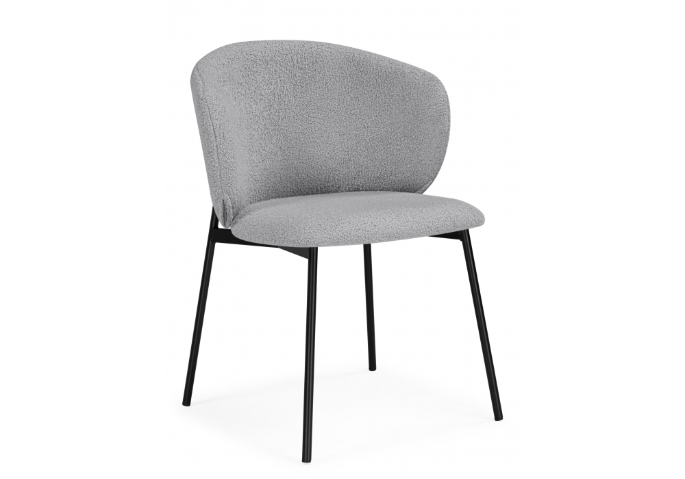 Стул на металлокаркасе Рикко серый (81 cloud), черный