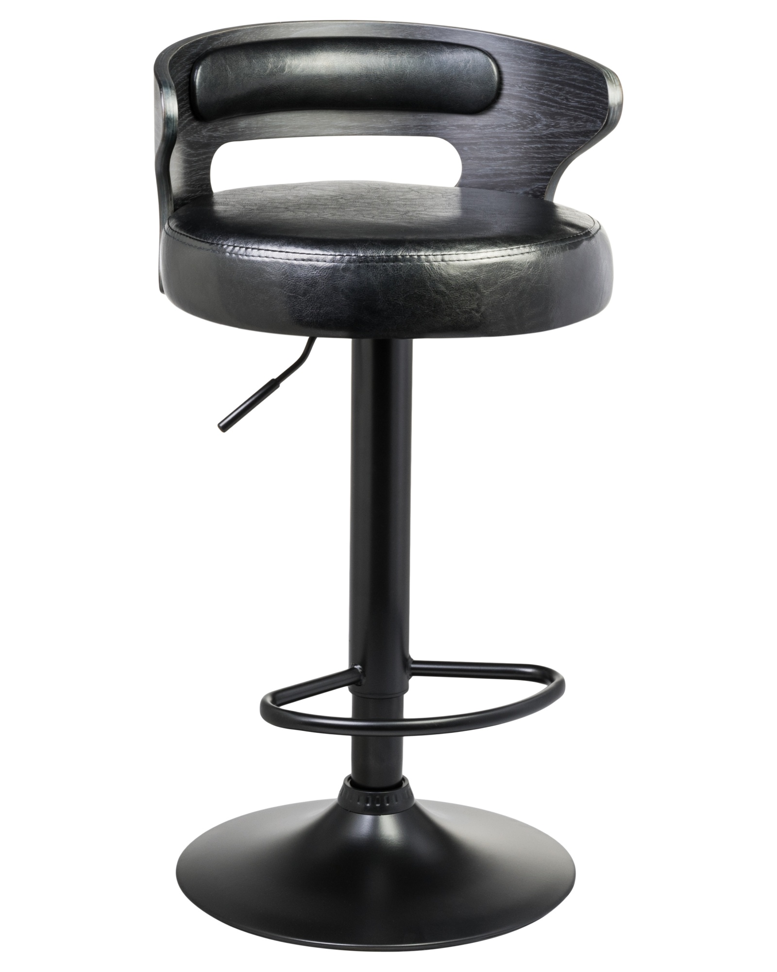 Набор 2 шт Стул барный FRED BLACK, черное дерево, черный