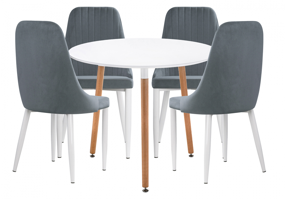 Обеденная группа Уин 90 white, gray