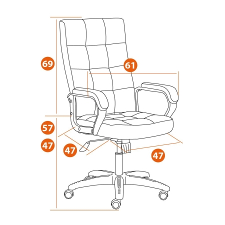 Кресло TRENDY флок и ткань, серый