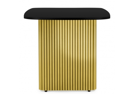 Стол деревянный Бавария B 200 х 90 черная пленка шагрень, золото