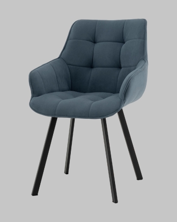 Стул Амальри велюр серо-синий