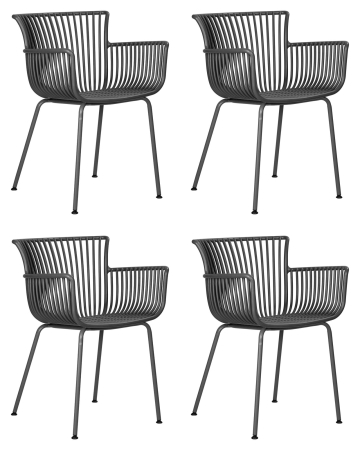 Набор 4 шт Стул обеденный ROSS, темно-серый (GR-04) без подушки