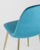 Стул Валенсия велюр аквамарин золотые ножки Стул Валенсия велюр аквамарин золотые ножки