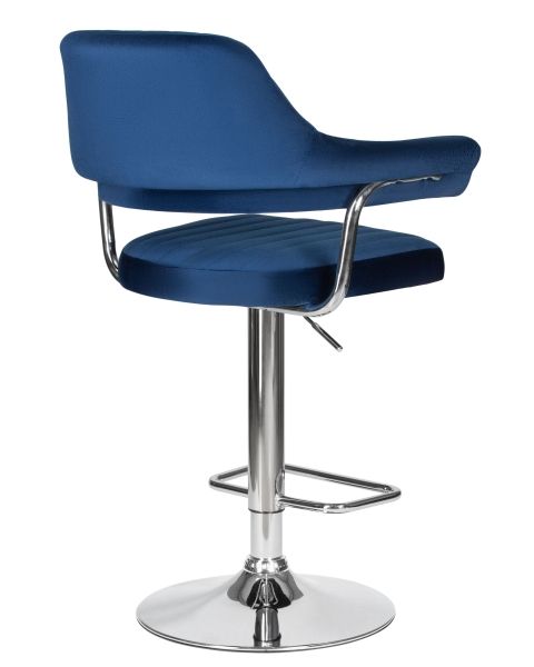 Стул барный CHARLY синий велюр MJ9-117