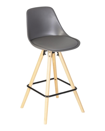 Набор 2 шт Стул полубарный RONNI, ножки светлый бук, темно-серый (GR-04)
