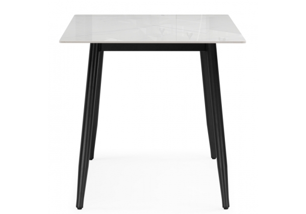 Керамический стол Rion 120 белый мрамор, черный
