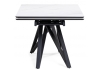 Керамический стол Вилсон 160(220)х89х75 белый мрамор snow white, черный