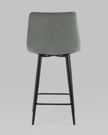 Стул полубарный Джанго велюр серый высота сиденья 60 см