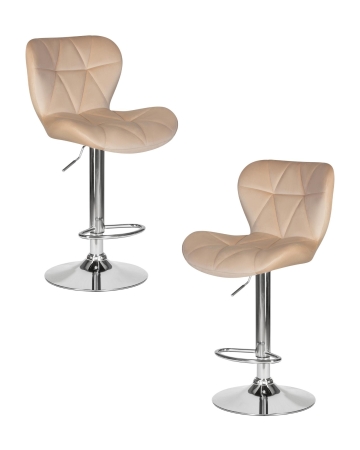 Набор 2 шт Стул барный BARNY, бежевый велюр (MJ9-10)