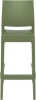 Стул пластиковый барный Siesta Contract Maya Bar 75 оливковый