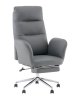 Кресло руководителя Solid TopChairs с оттоманкой серый