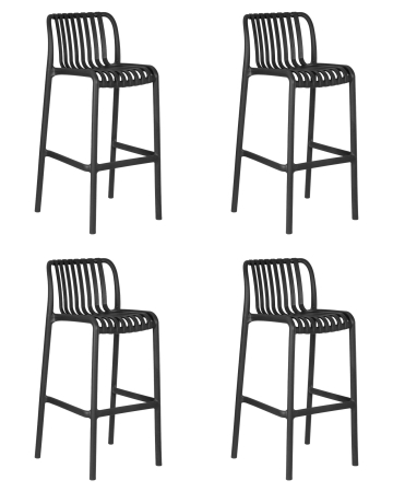 Набор 4 шт Стул барный CHLOE BAR, темно-серый