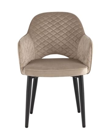 Стул Венера диамант велюр шампань с металлическими ножками