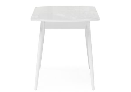 Стеклянный стол Бейкер 120(152)х70х75 белый