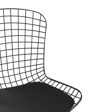 Стул обеденный Bertoia черный с черной подушкой 2 шт.