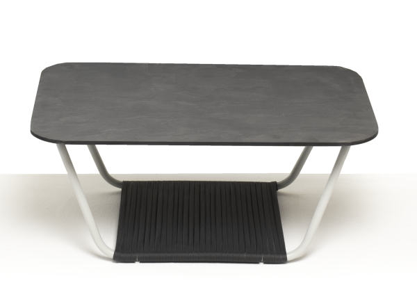 "Глория" журнальный стол 90х60 см из HPL, цвет "серый гранит"
