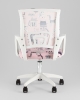 Кресло офисное TopChairs Simple SN Junior принт Pink Cats пластик белый