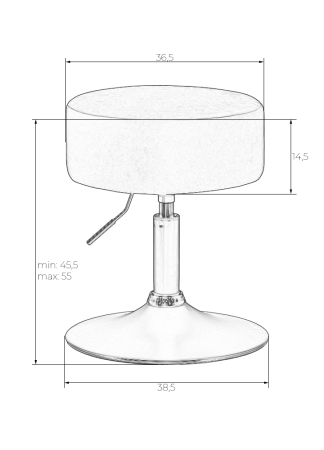 Пуф DANNY BLACK белый букле (13)
