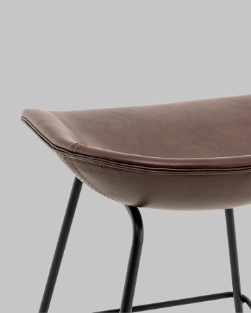 Стул полубарный Фуриоса экокожа коричневый